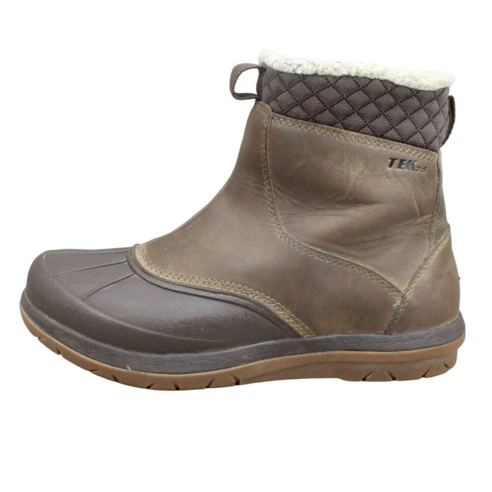 LL Bean Storm Chaser Boots 5 Zip Fleece Lined Waterproof Leather Brown 8